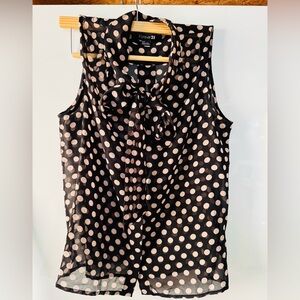 Forever 21 Black and White Polka Dot Top